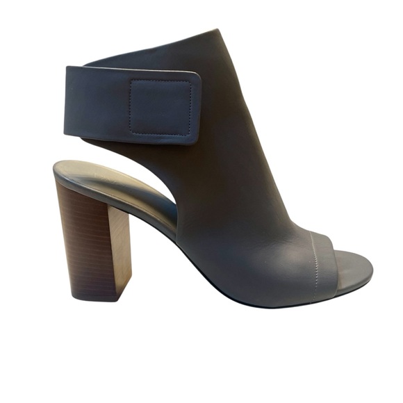 VINCE. Faye Open-Toe Leather Bootie - Picture 7 of 8